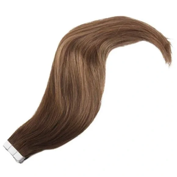 3 20” #4 Brownto #27 +14 & 4 HUMAN HAIR TAPEINS Wigs & Extensions